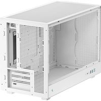 DeepCool CH260 White Micro-ATX Case, High-Airflow Compact PC Case with Tempered Glass Panel, USB-C Port, Supports 360mm Radiator, ATX PSU, Black