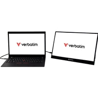 Verbatim PMT-17 Portable 17.3" FHD Touchscreen Monitor ALU, 1920 x 1080 Resolution, 60Hz, Built-in Kickstand, Tilt: From 0 Up To 85