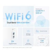 TP-Link Deco X10(1-pack) AX1500 Whole Home Mesh Wi-Fi 6 System, 3 pack