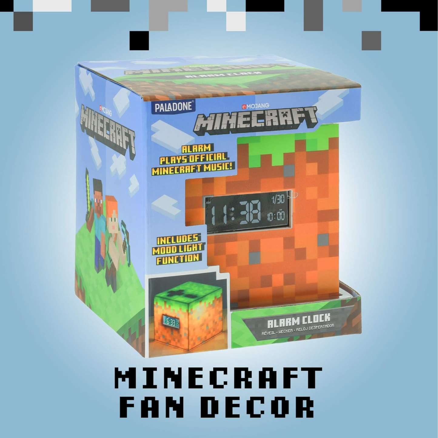 Minecraft Alarm Clock with official game music - Paladone