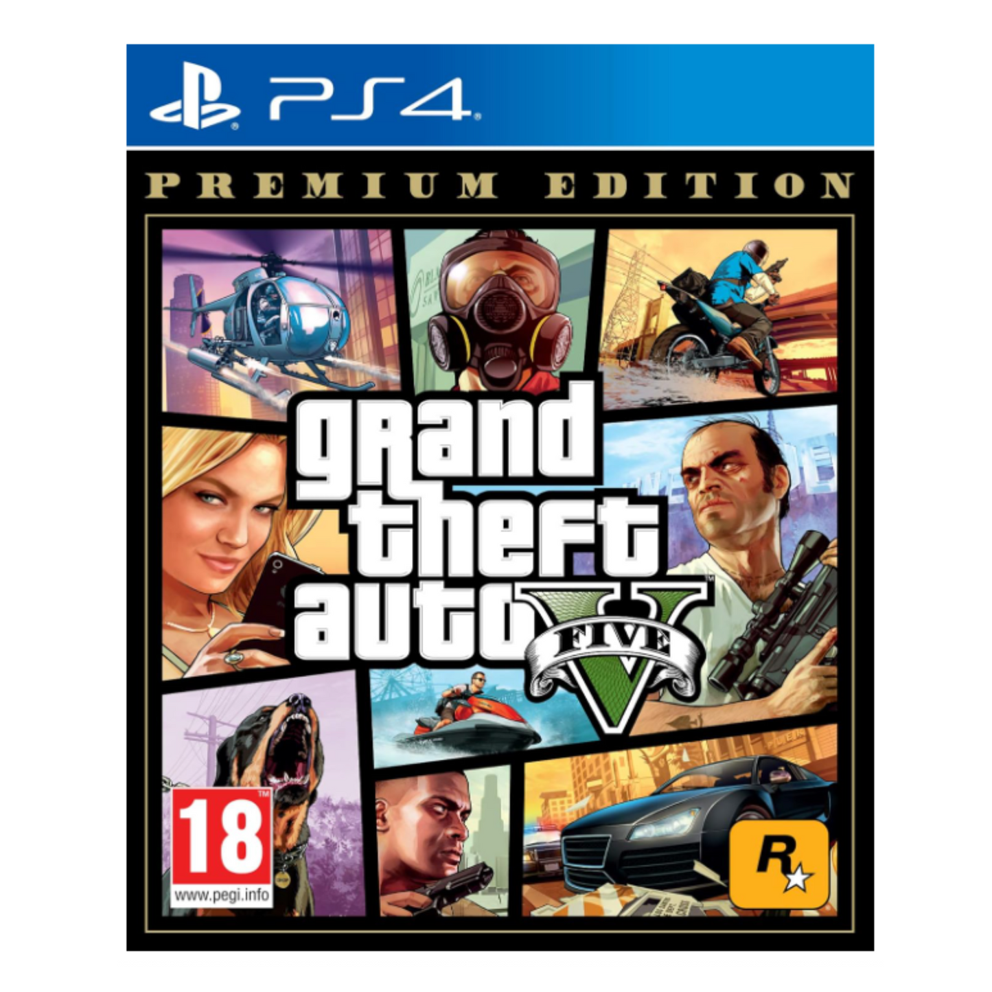 Grand Theft Auto V Premium edition video game for playstation 4