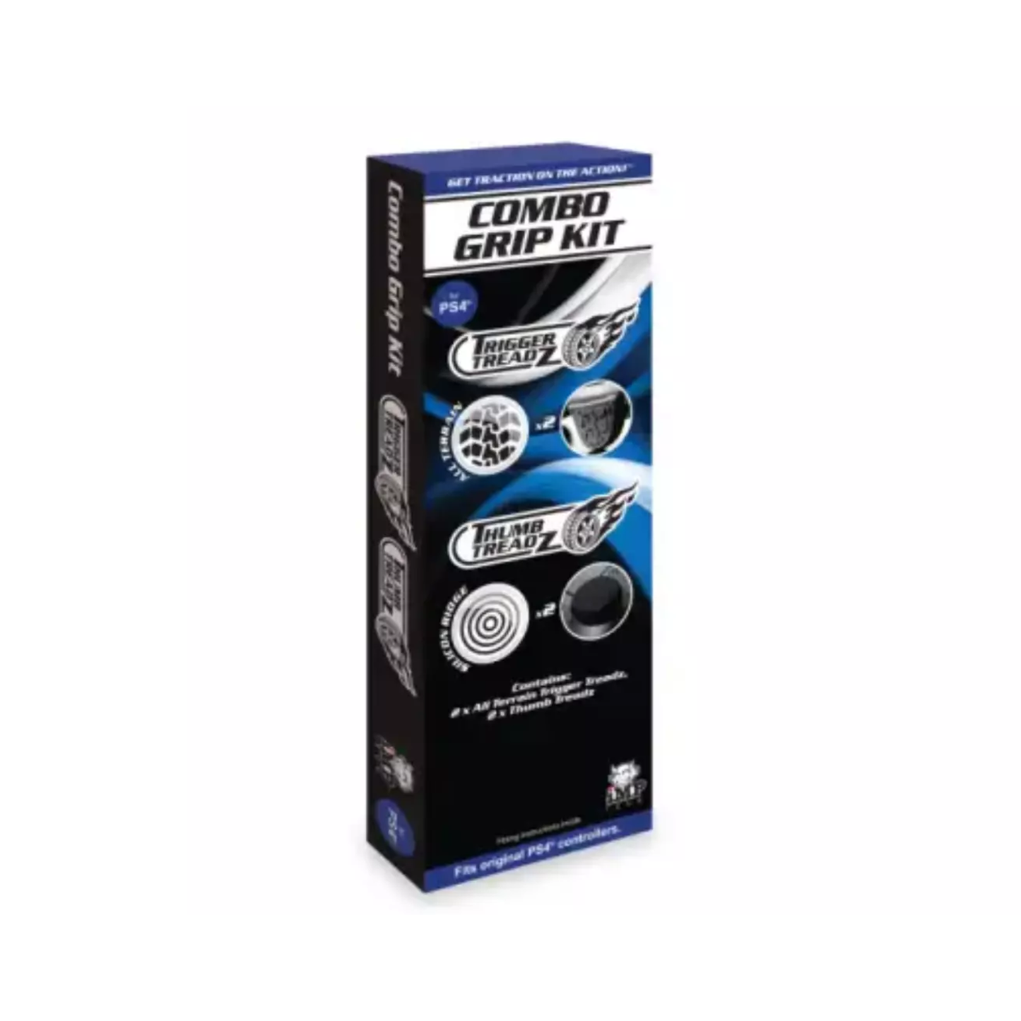 Combo Grip kit - thumb and trigger grips for Ps4 controller - Black