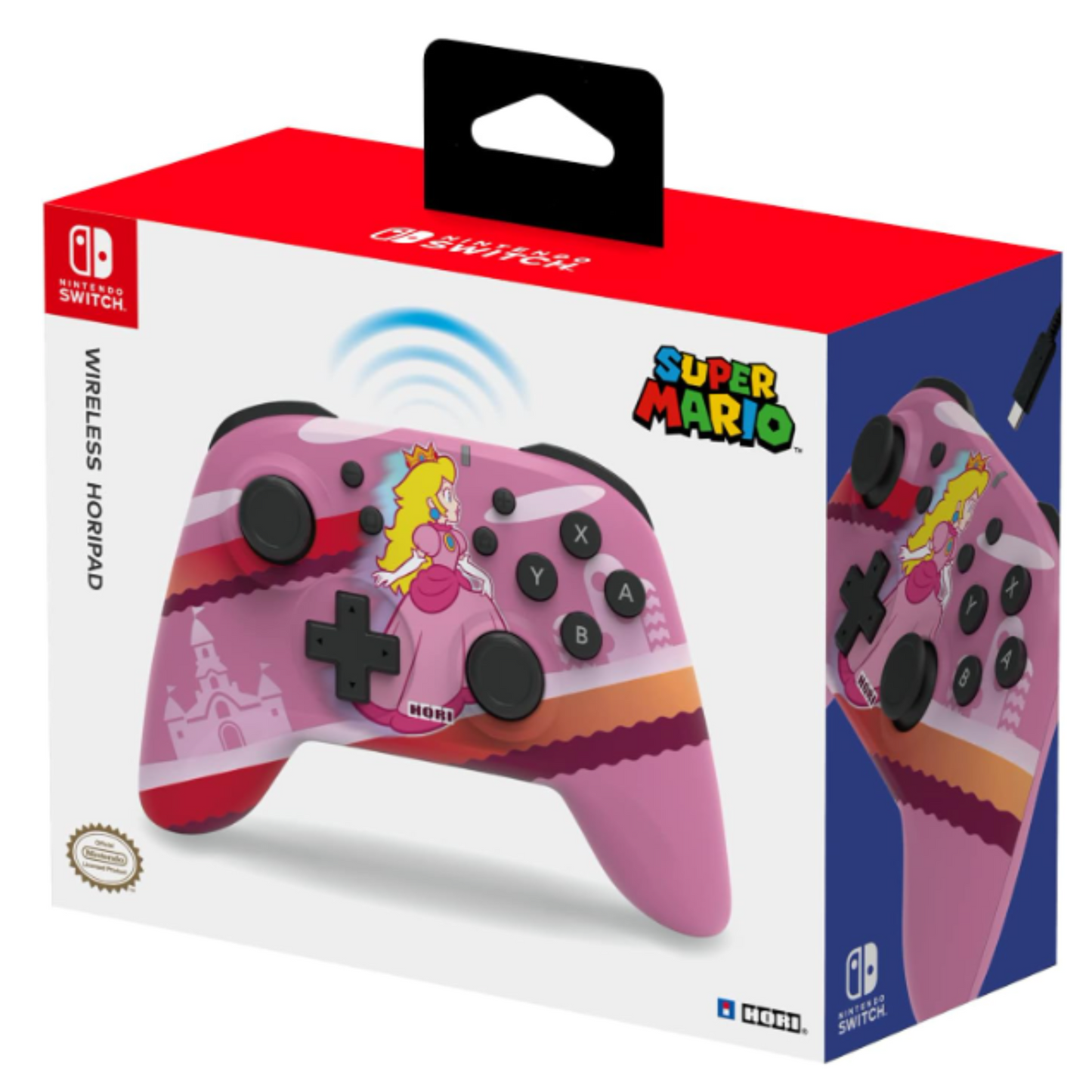 HORI Wireless Horipad Controller (Peach) for Nintendo Switch