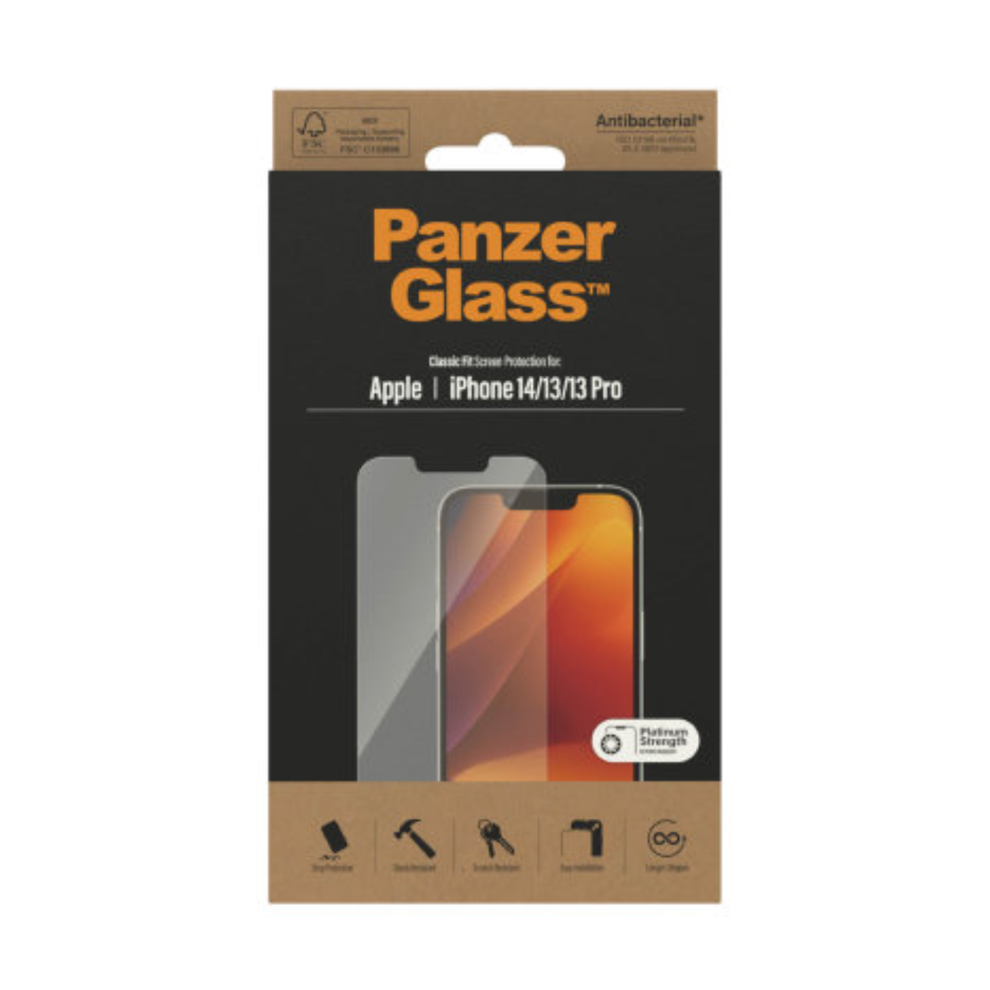 Screen Protector for iPhone 14/13/13 Pro Classic fit by Panzerglass