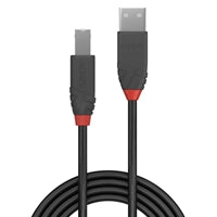 Lindy 36675 5m USB-A (M) 2.0 To USB-B (M) 2.0 Anthra Line 480Mbps Cable - Black
