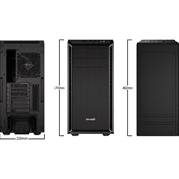 be quiet! BG022 Pure Base 600 Silver Mid Tower Gaming Case, 1 x USB 3.2, Water Cooling Ready, 2 x Pre-Installed Pure Wings 3 140mm Fans, ATX / M-ATX / Mini-ITX Compatible