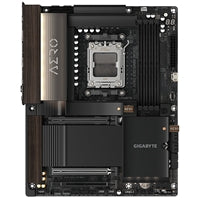 Gigabyte X870E AERO X3D DARK WOOD AMD AM5 Socket Motherboard, ATX, 4x DDR5 Slots, 4x M.2 Sockets, Fitted I/O Shield, 2x 5GbE LAN, Wi-Fi 7, 1x HDMI Port / 2x USB-C (USB4)