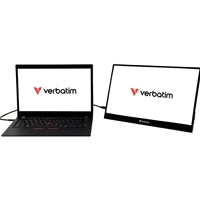 Verbatim Portable 17.3 Inch Touchscreen Monitor 4K UHD ALU, HDMI, 2x USB-C, 3840 x 2160 Resolution, 60Hz, Built-in Kickstand, Tilt: From 0 Up To 85