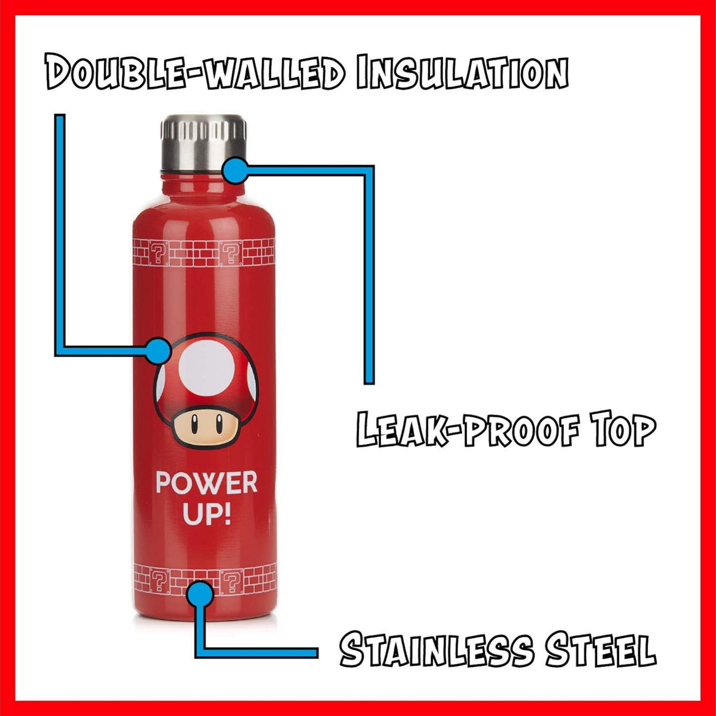 Super mario Power up Water bottle 500ml