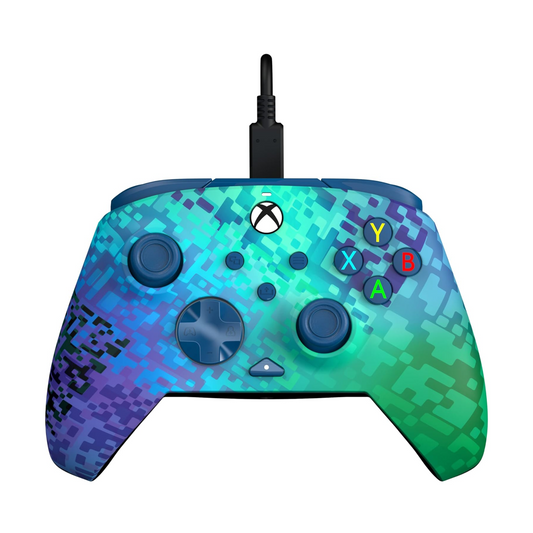 Wired PDP Rematch Controller for Xbox series X/Xbox One - Glitch Green