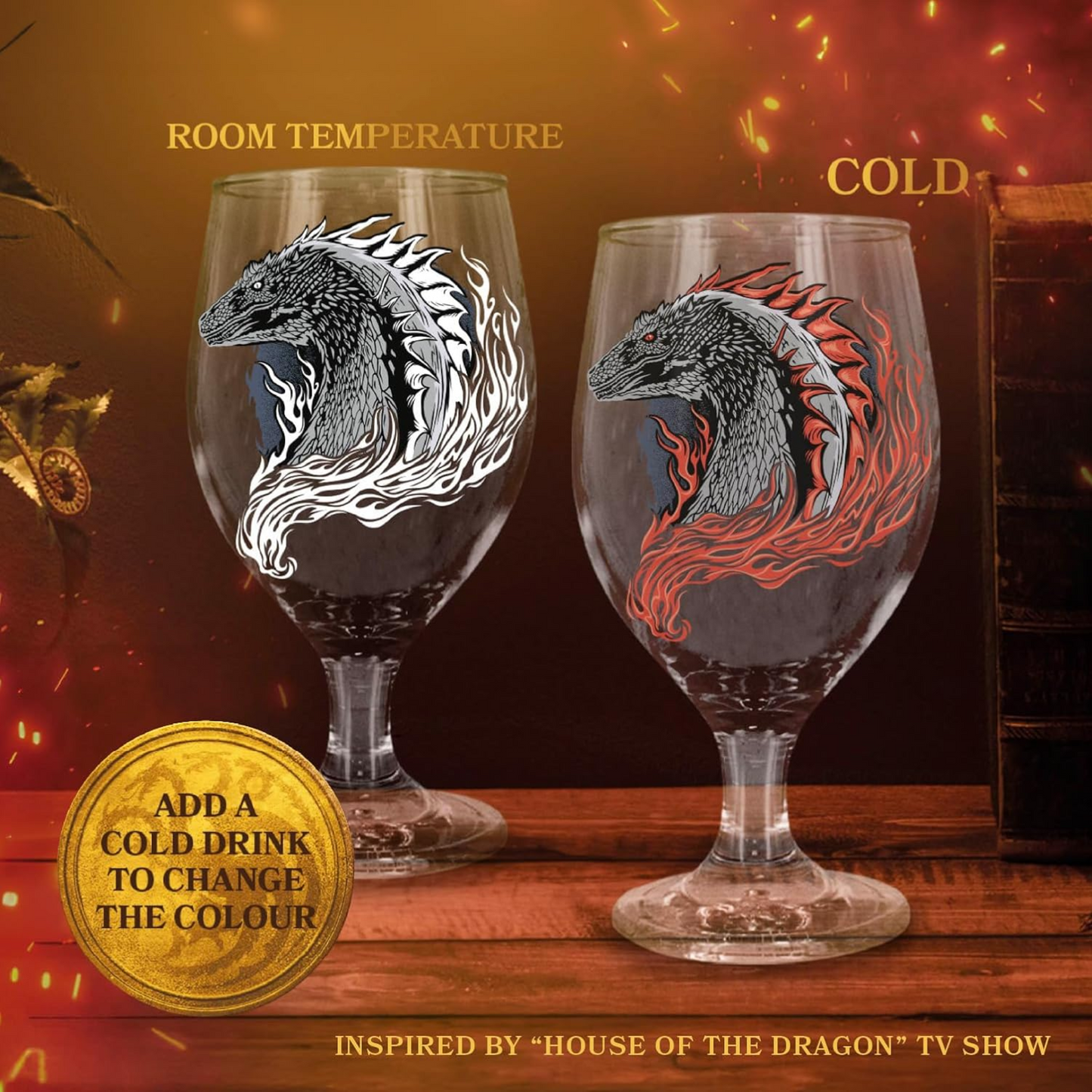 House of the dragon colour changing goblet - Paladone