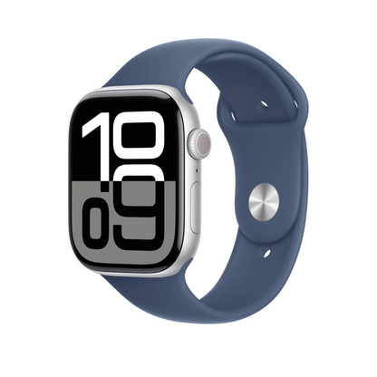 Apple watch Silicone Sport band strap Denim 46mm size S/M