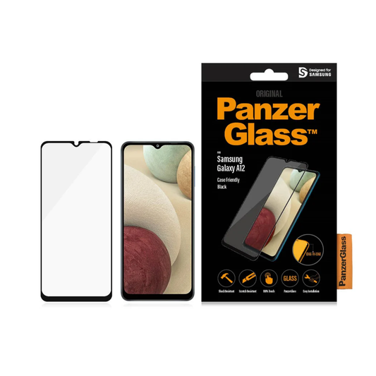 Screen Protector for Samsung Galaxy A12 by PanzerGlass - Black