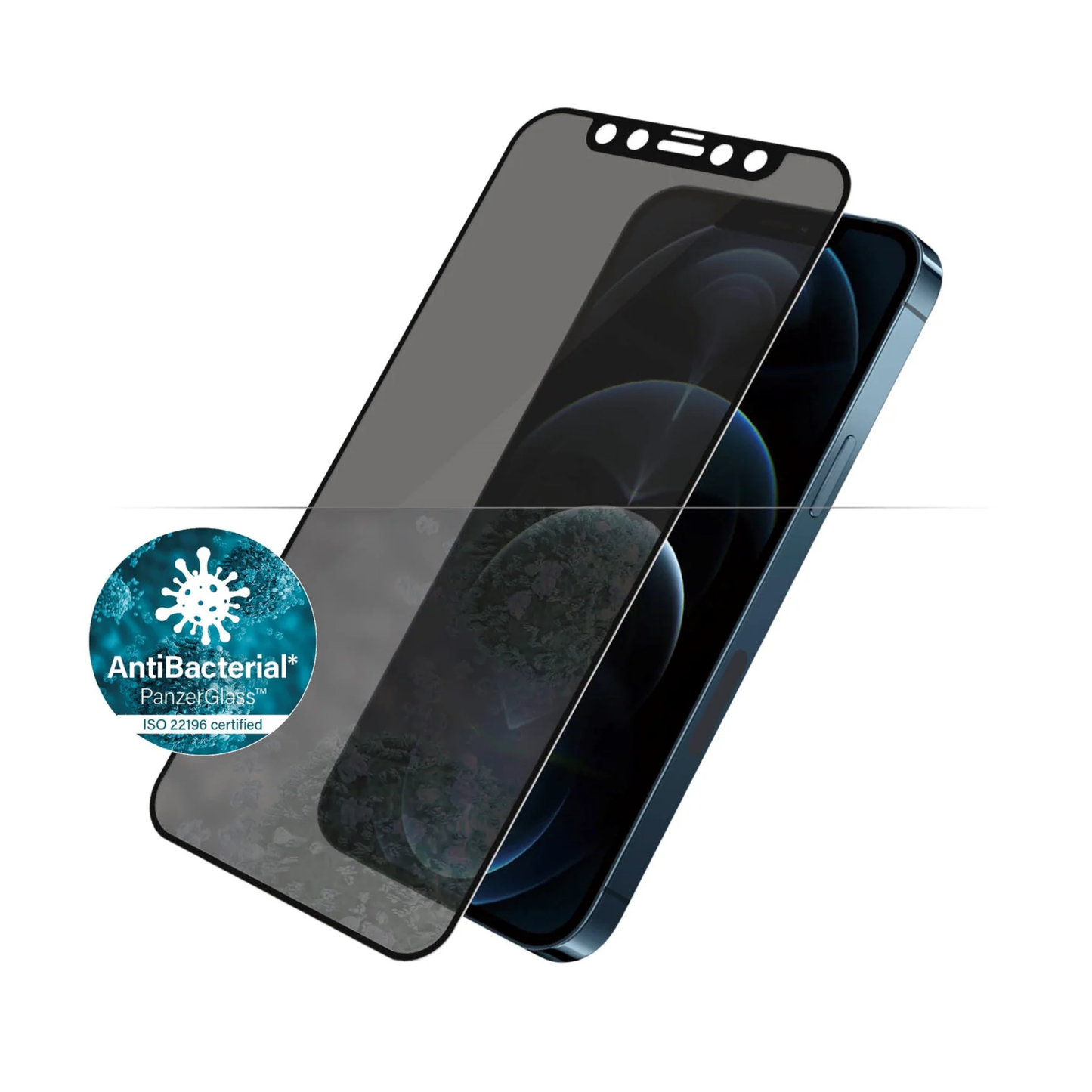 Privacy Screen Protector for iPhone 12 Pro Max Case friendly Panzerglass - Black