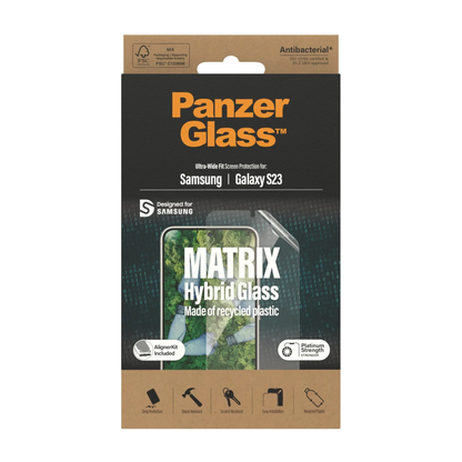 Screen Protector for S23  Matrix Hybrid Glass by PanzerGlass