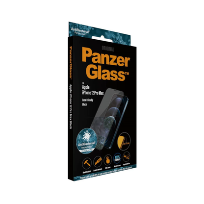 Screen Protector for iPhone 12 Pro Max Case friendly Panzerglass - Black