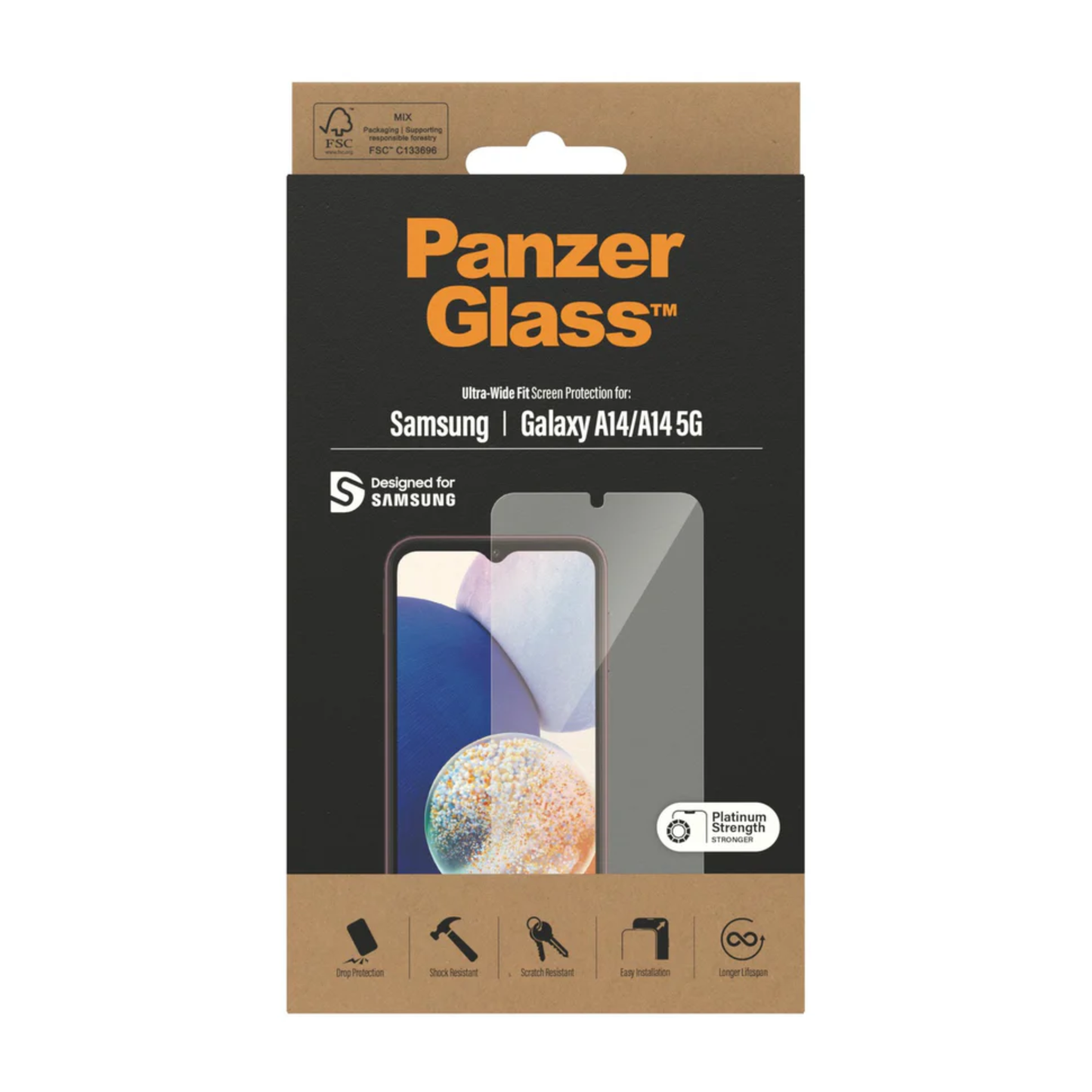 Screen protector for Samsung Galaxy A14/A14 5G Panzerglass