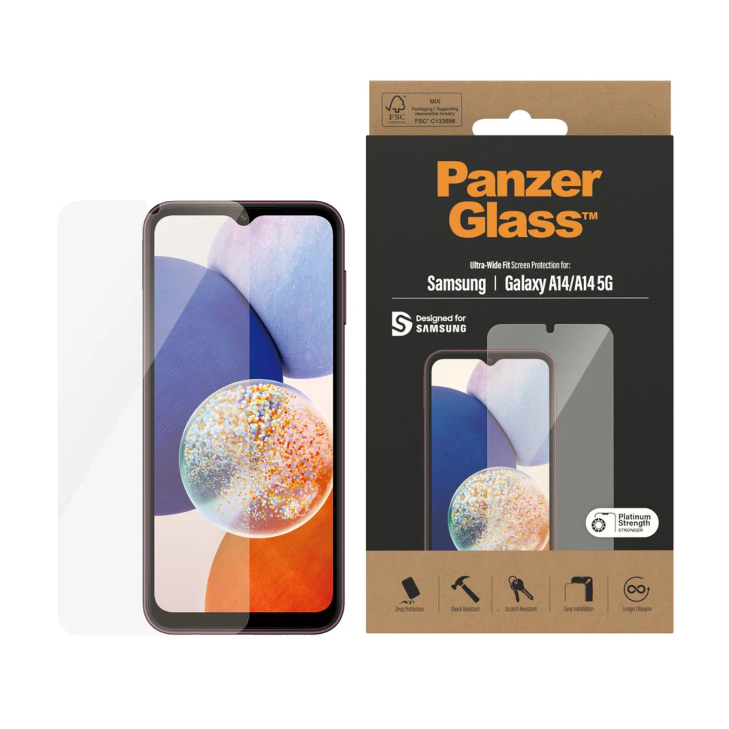 Screen protector for Samsung Galaxy A14/A14 5G Panzerglass