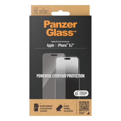 Screen Protector for iPhone 15 Plus classic fit Panzerglass