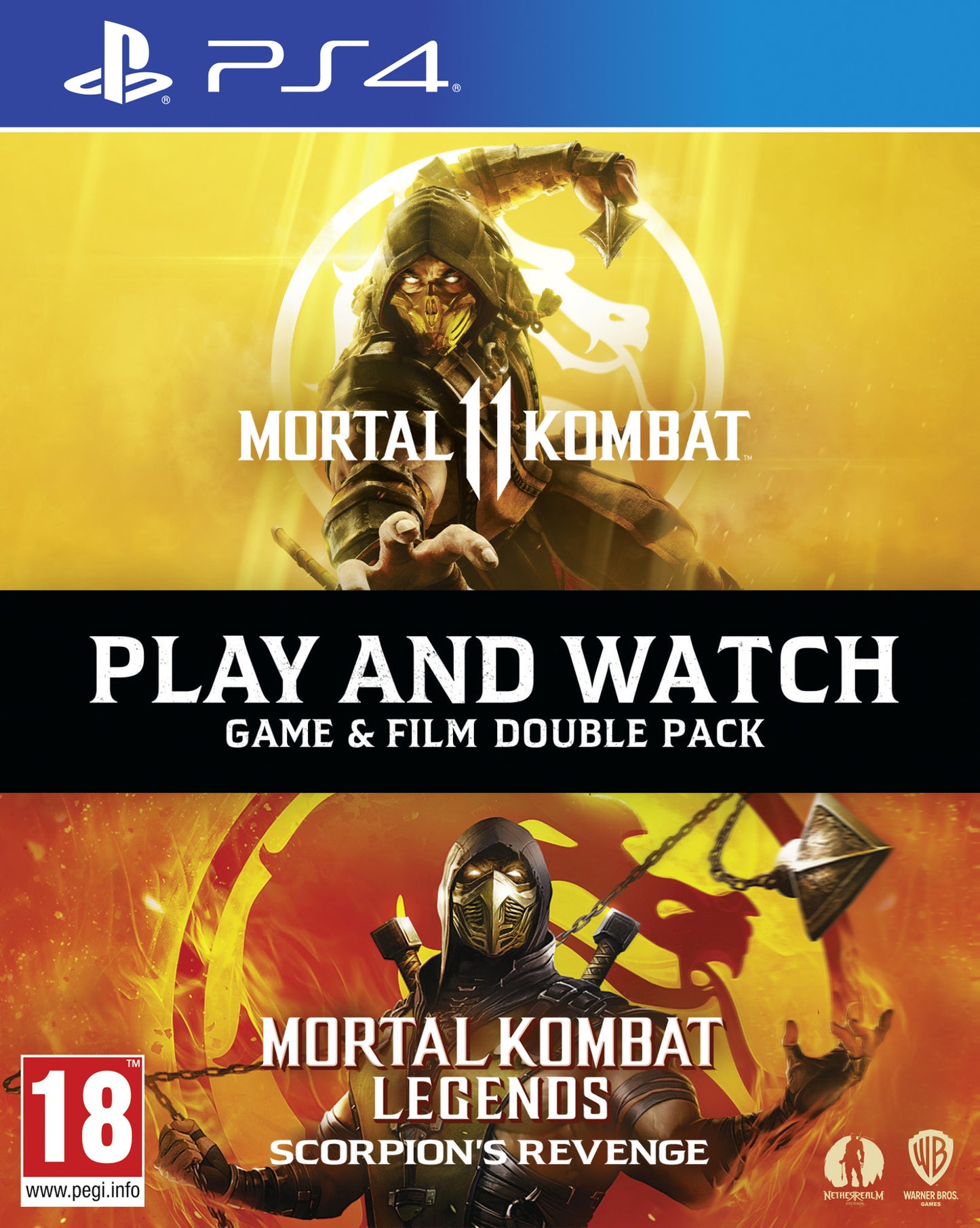 Mortal Kombat Bundle Mortal Kombat 11 and Mortal Kombat Legends scorpions revenge Movie for PS4