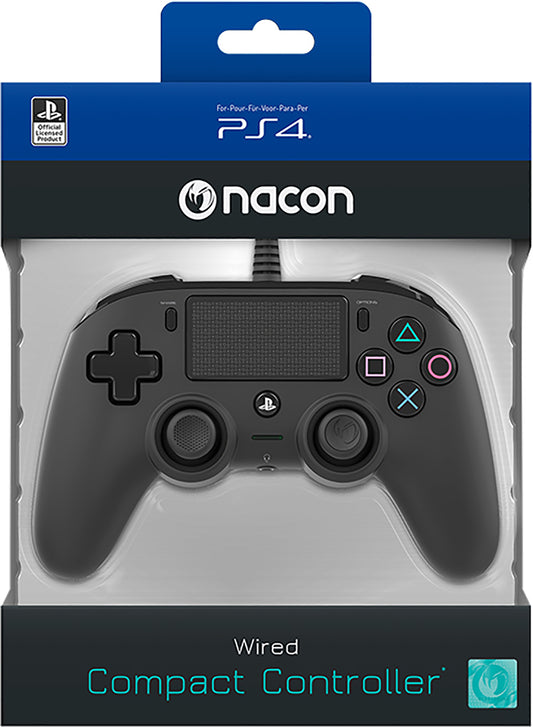 PlayStation Licensed Nacon PS4 Compact Wired Controller Black