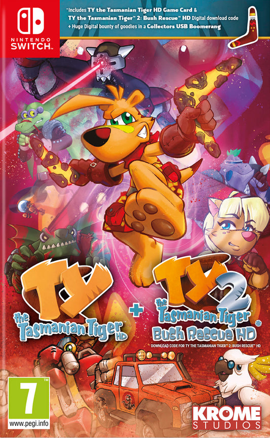 TY the Tasmanian Tiger HD + TY the Tasmanian Tiger 2: Bush Rescue HD: Bundle Video Game fro Nintendo Switch