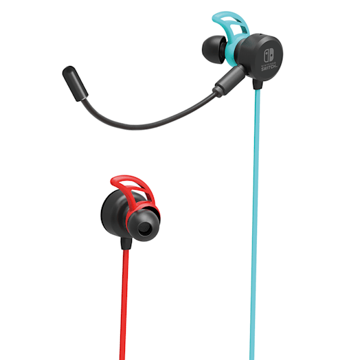 Nintendo Switch Gaming Earbuds (Wired) - Neon Blue / Neon Red